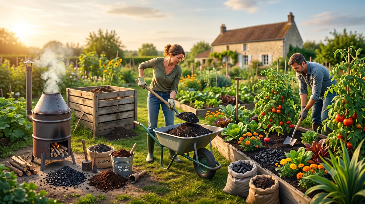 Le Biochar au potager : Comment le fabriquer et l'activer pour enrichir sa terre