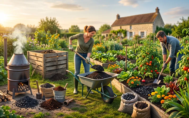 Le Biochar au potager : Comment le fabriquer et l'activer pour enrichir sa terre