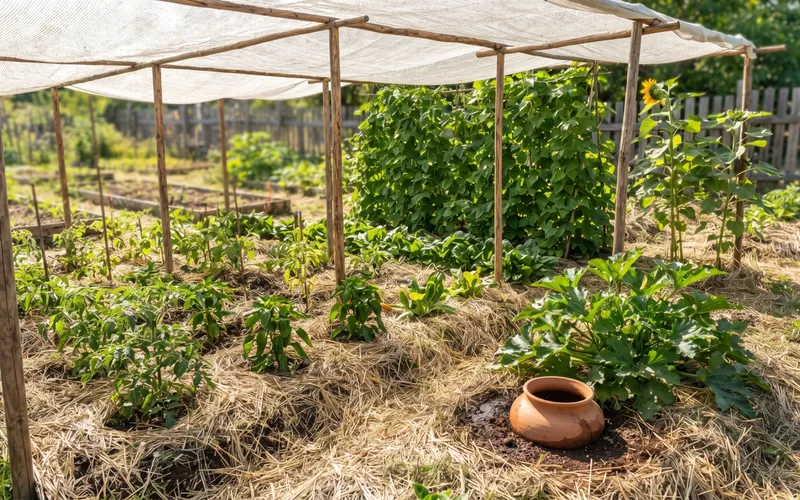 Canicule au potager : Comment ombrager et sauver ses légumes sans une goutte d'eau en trop