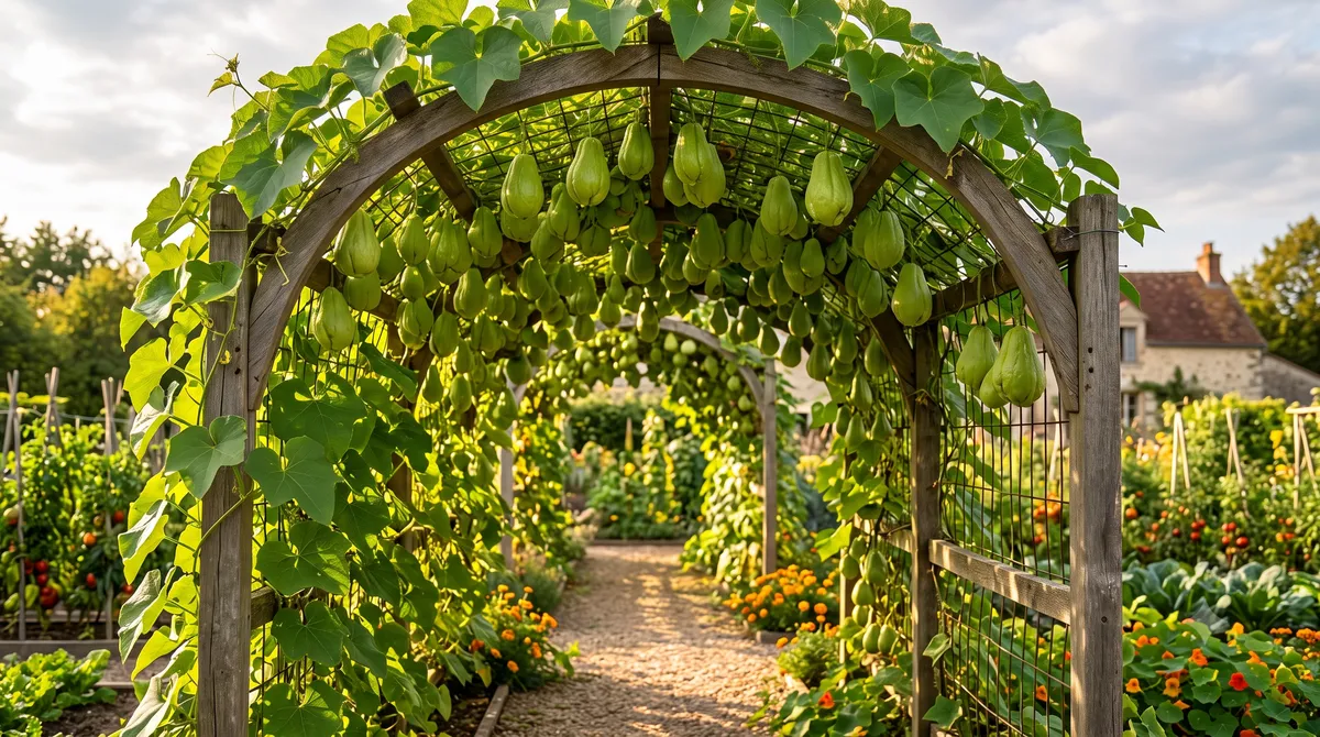 Cultiver la chayote sur treille : Comment obtenir 50 kg de fruits avec un seul plant