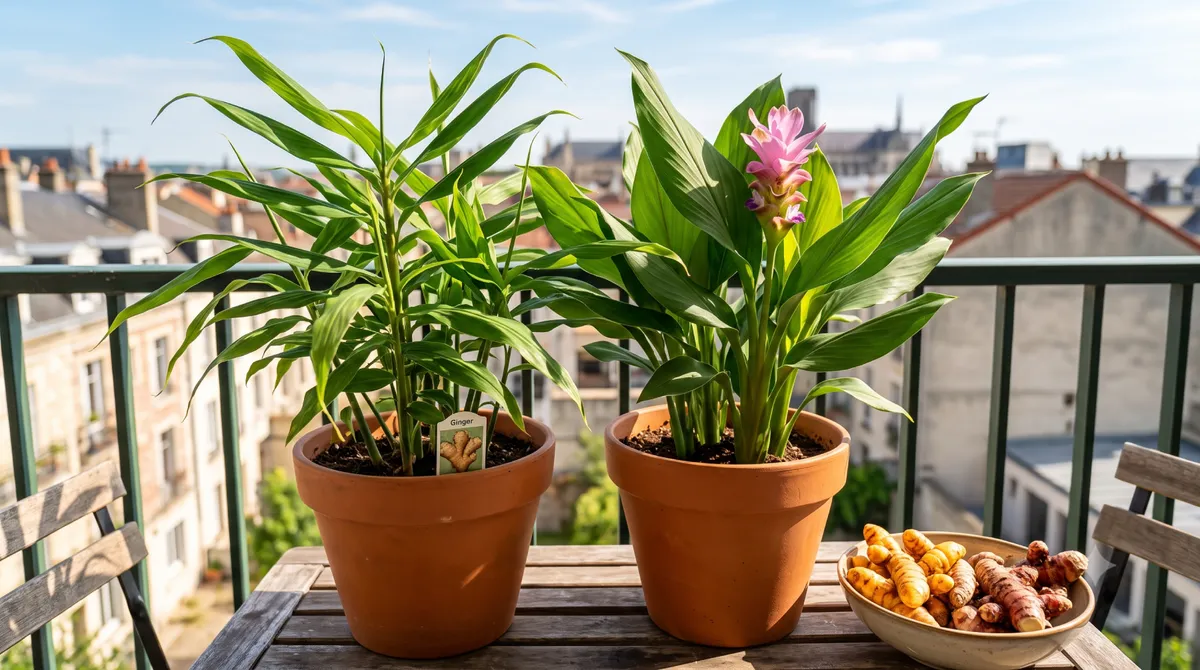 Gingembre et Curcuma en pot : Réussir sa culture en intérieur ou sur balcon