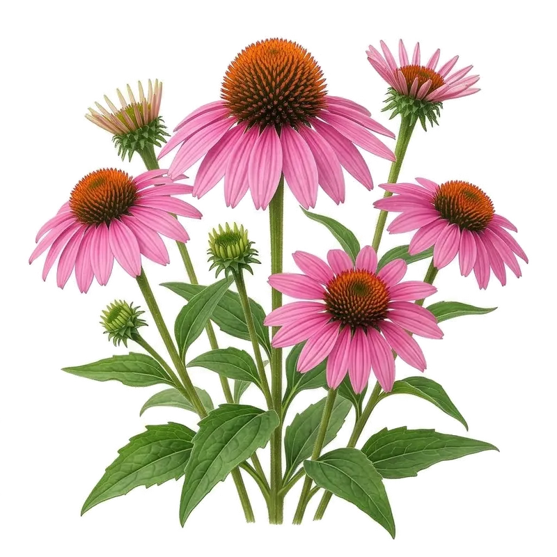 Illustration : Échinacée