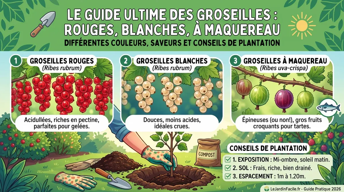 Rouge, Blanche ou à Maquereau : Le Guide Ultime des Variétés de Groseilles