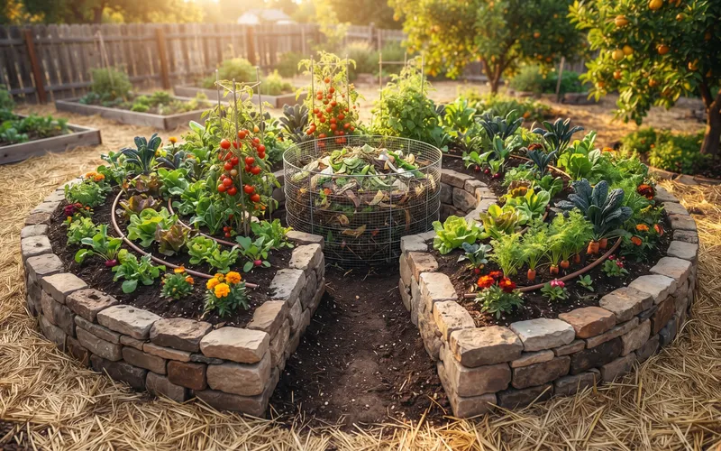La culture en trou de serrure (Keyhole Garden) : Le potager africain anti-sécheresse