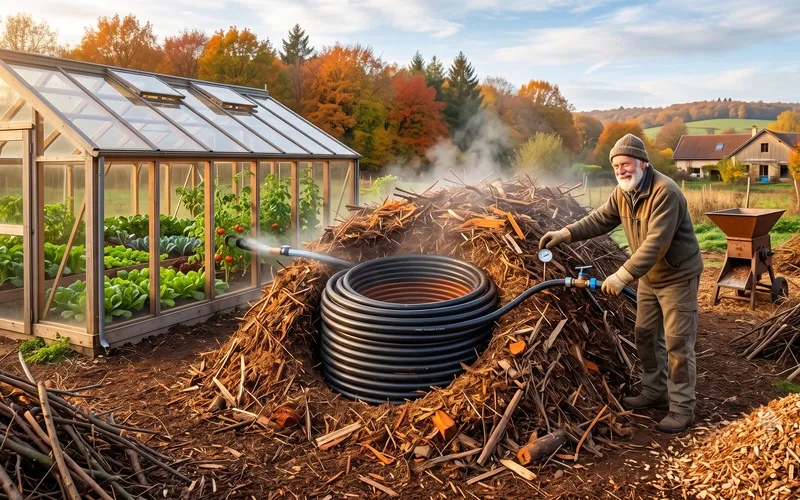 La Méthode Jean Pain : Comment chauffer sa serre ou son eau grâce au compost de broussailles