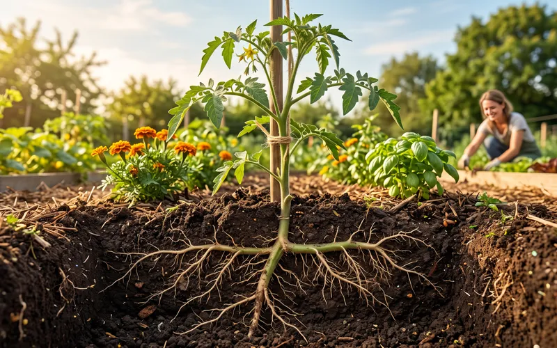 Enterrer la tige des tomates à la plantation : Le secret d'un système racinaire increvable