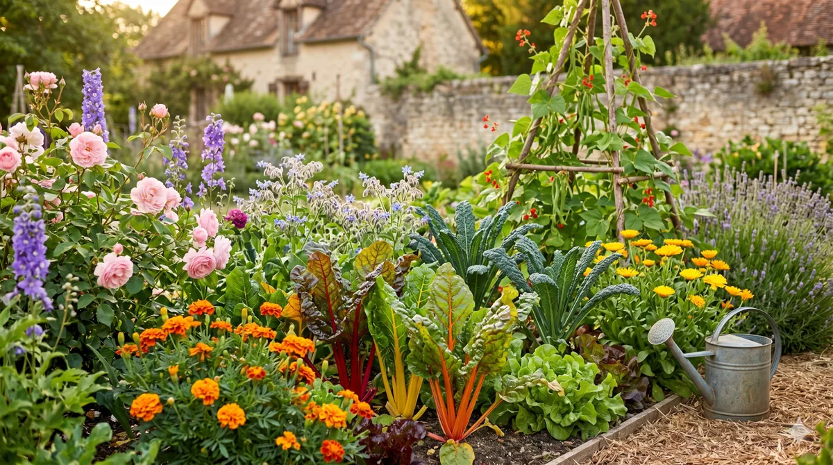 Potager esthétique : 7 techniques pour intégrer vos légumes dans vos massifs de fleurs