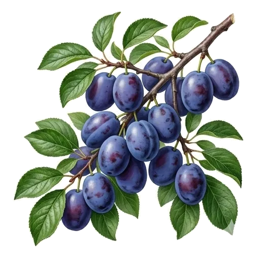 Illustration : Prunier Quetsche