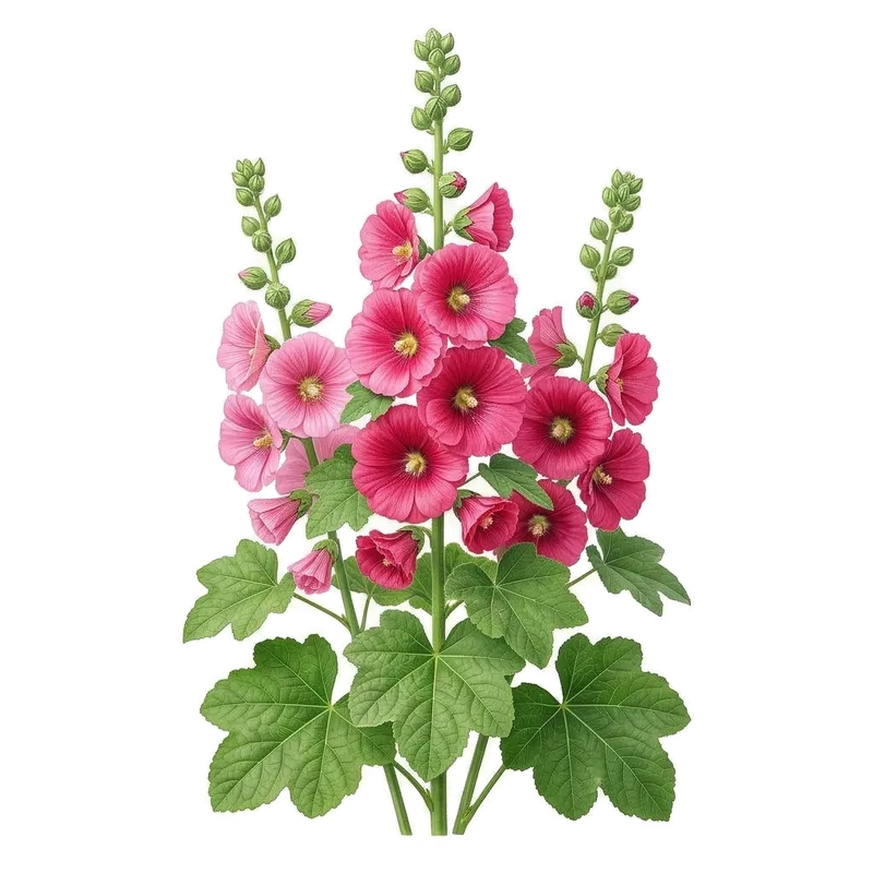 Illustration : Rose Trémière