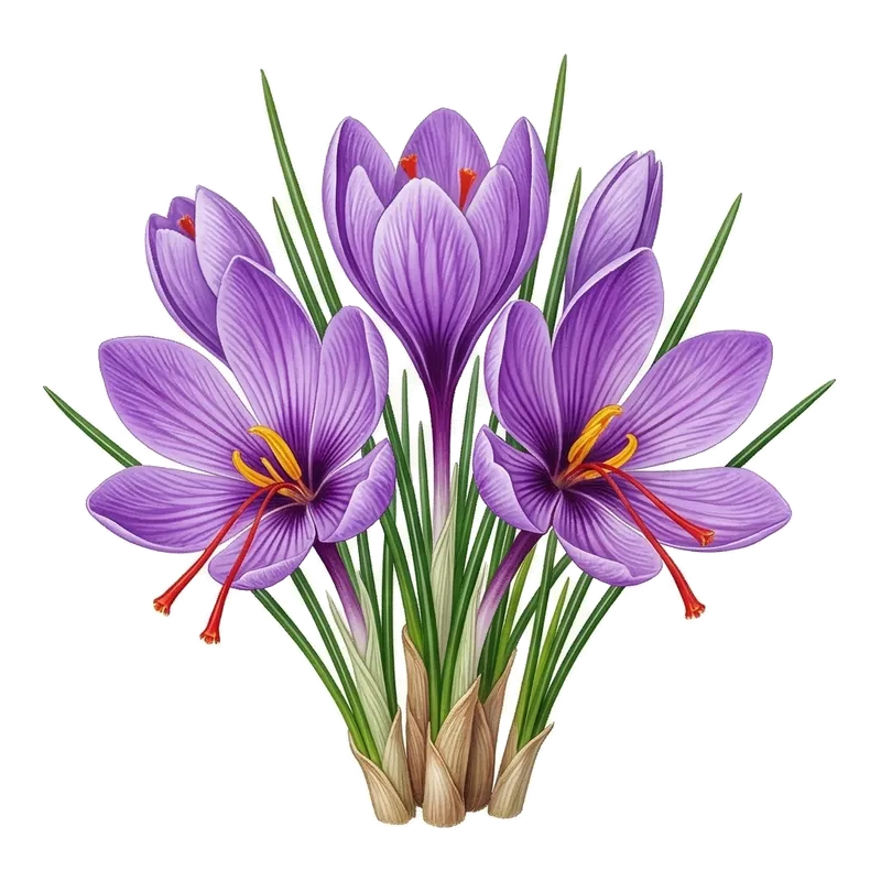 Illustration : Crocus à Safran