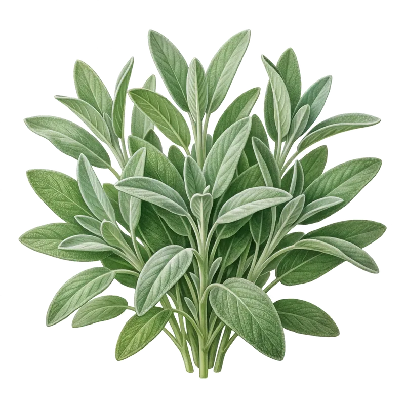 Illustration : Sauge Officinale