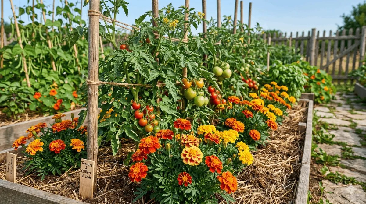 Tomates et Œillets ou Rose d'Inde : Le Duo Magique du Potager
