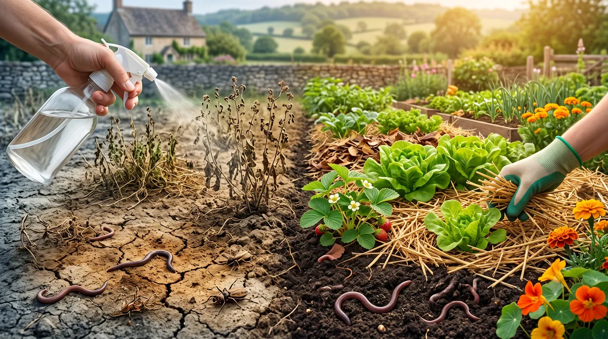Le vinaigre blanc comme désherbant : Pourquoi vous détruisez votre sol à petit feu