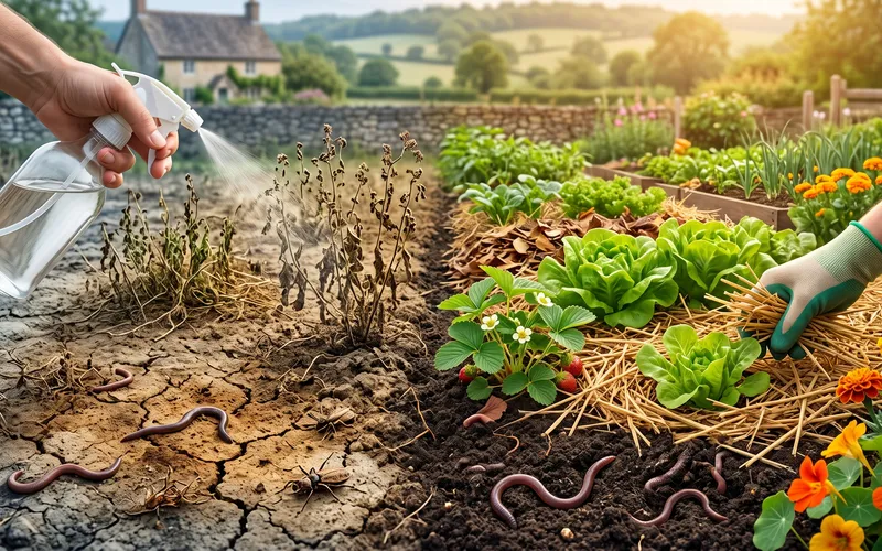 Le vinaigre blanc comme désherbant : Pourquoi vous détruisez votre sol à petit feu