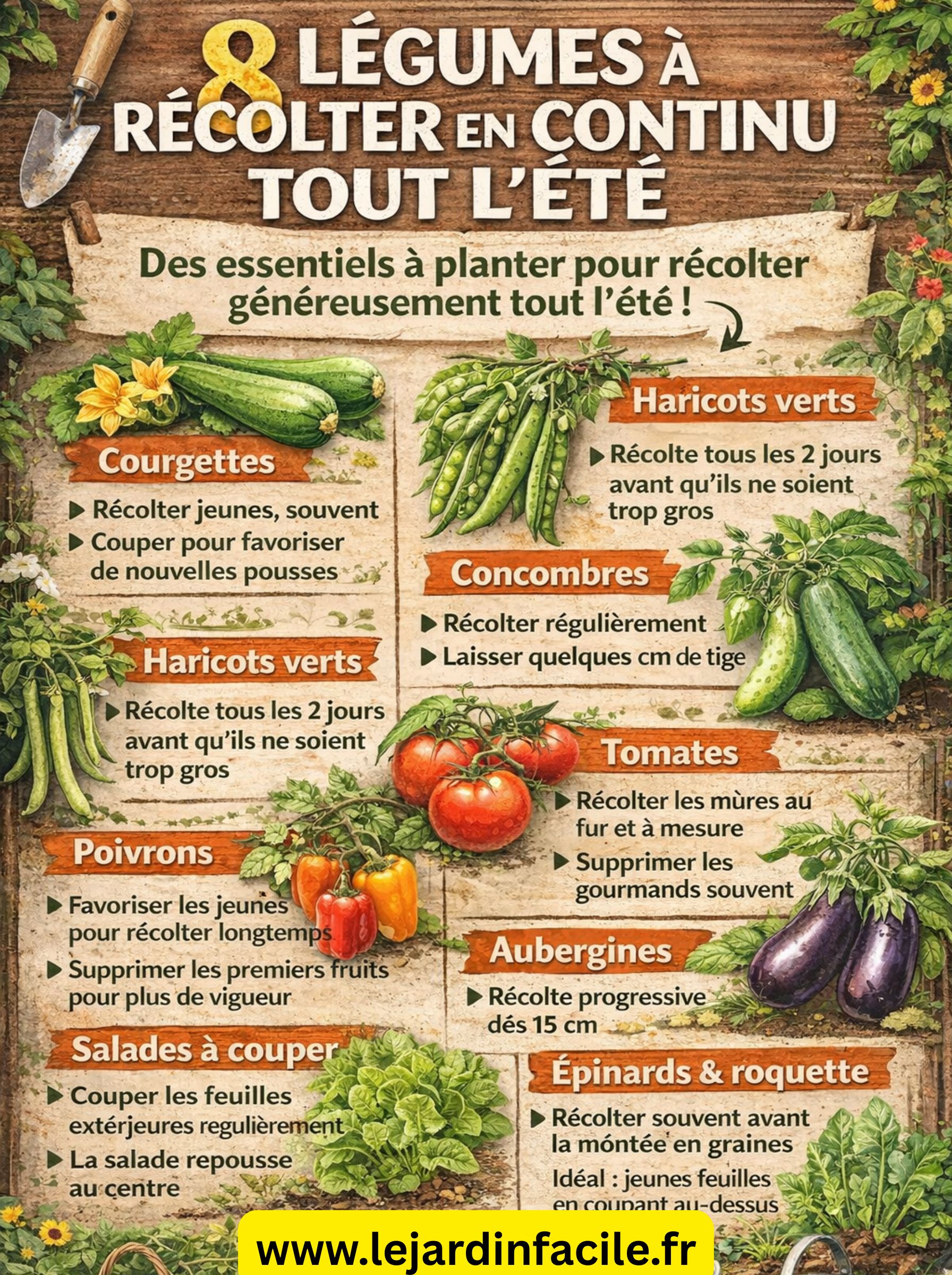 8 legumes à recolter en continu