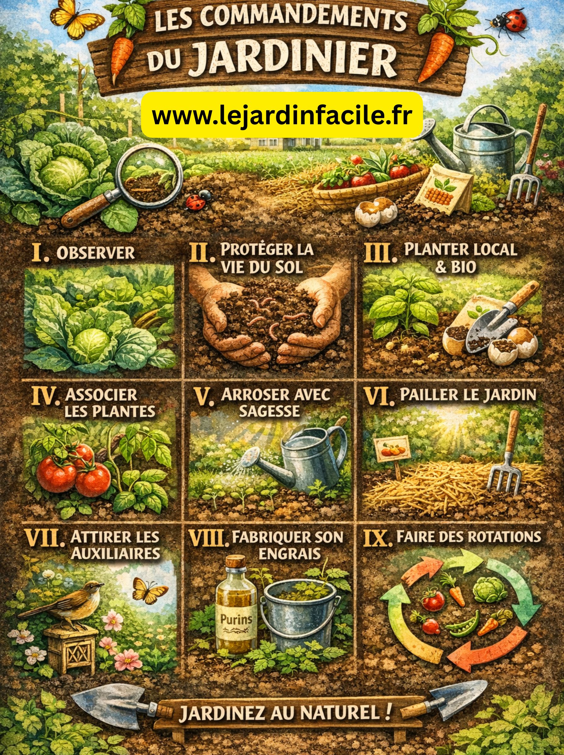 Les commandements du jardinier